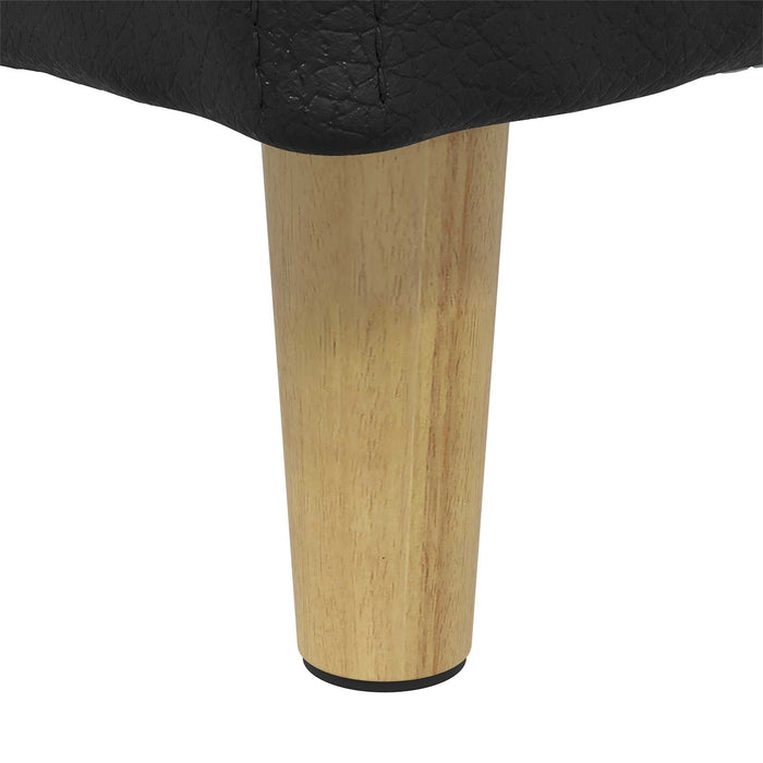Ottomană de depozitare Negru 60 x 60 x 45 cm Piele artificială - WALTI WALTI