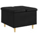 Ottomană de depozitare Negru 60 x 60 x 45 cm Piele artificială - WALTI WALTI