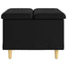 Ottomană de depozitare Negru 60 x 60 x 45 cm Piele artificială - WALTI WALTI