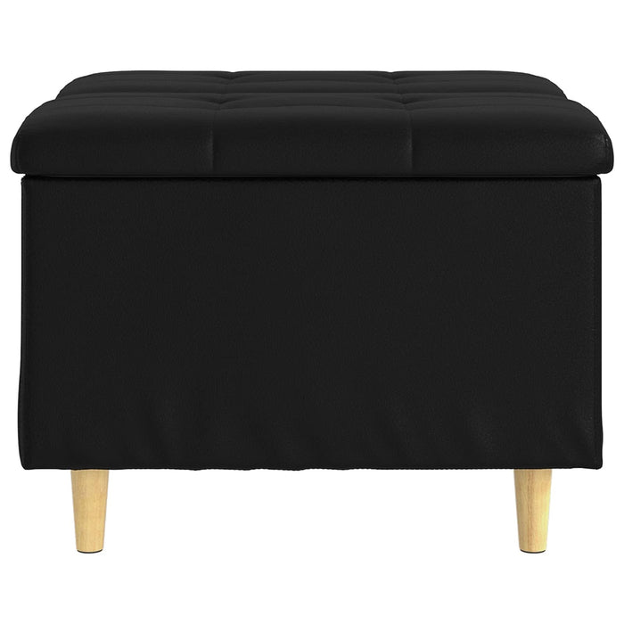 Ottomană de depozitare Negru 60 x 60 x 45 cm Piele artificială - WALTI WALTI