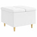 Ottomană de depozitare Alb 60 x 60 x 45 cm Piele artificială - WALTI WALTI