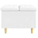 Ottomană de depozitare Alb 60 x 60 x 45 cm Piele artificială - WALTI WALTI