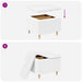 Ottomană de depozitare Alb 60 x 60 x 45 cm Piele artificială - WALTI WALTI