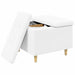 Ottomană de depozitare Alb 60 x 60 x 45 cm Piele artificială - WALTI WALTI