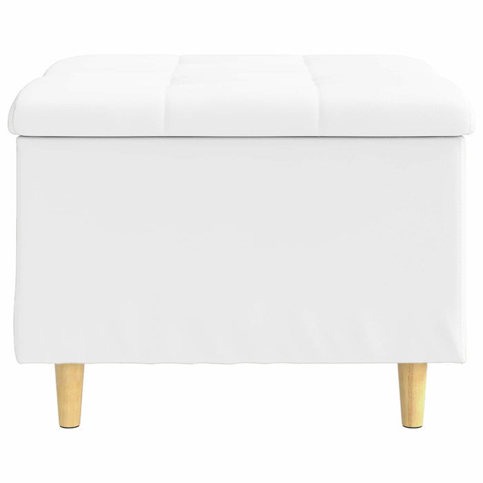 Ottomană de depozitare Alb 60 x 60 x 45 cm Piele artificială - WALTI WALTI
