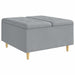Scaun cu buton cu pernă Gri deschis 80 x 80 x 45 cm țesătură - WALTI WALTI