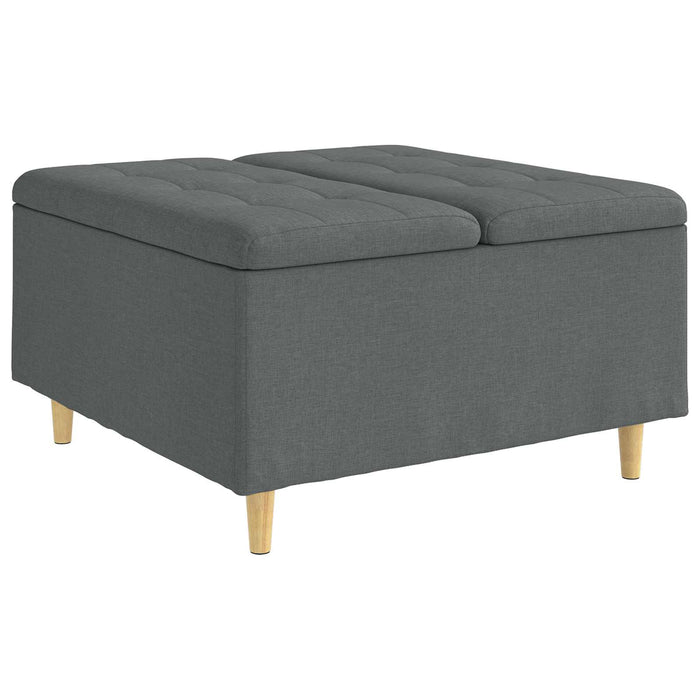 Scaun cu buton cu pernă Gri închis 80 x 80 x 45 cm țesătură - WALTI WALTI