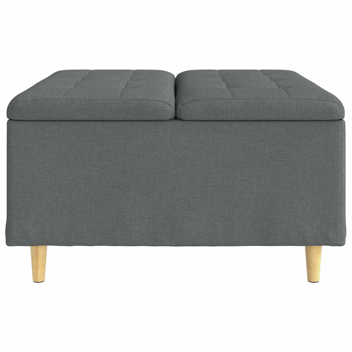 Scaun cu buton cu pernă Gri închis 80 x 80 x 45 cm țesătură - WALTI WALTI