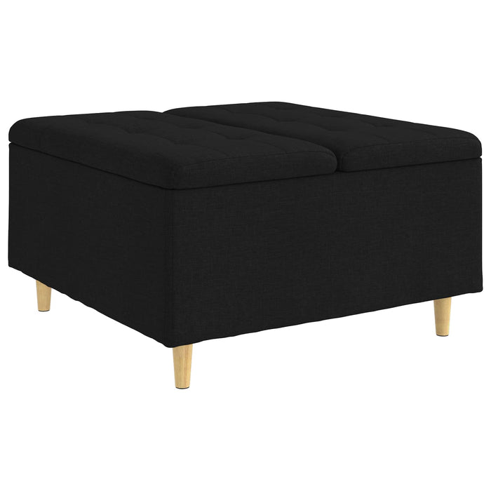 Scaun cu buton cu pernă Negru 80 x 80 x 45 cm țesătură - WALTI WALTI