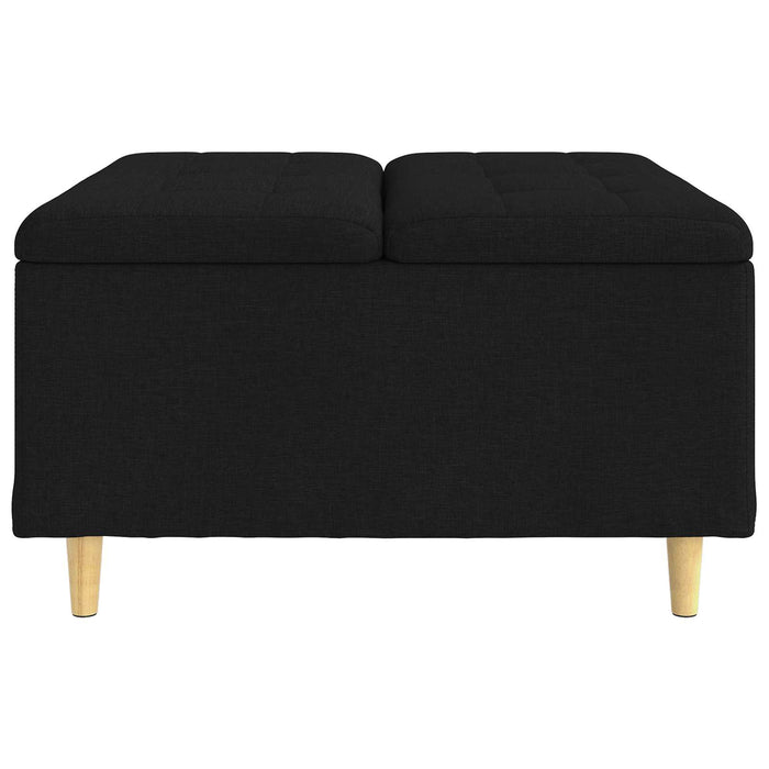 Scaun cu buton cu pernă Negru 80 x 80 x 45 cm țesătură - WALTI WALTI