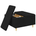 Scaun cu buton cu pernă Negru 80 x 80 x 45 cm țesătură - WALTI WALTI