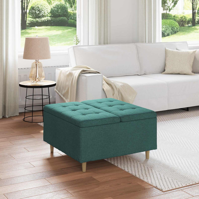 Scaun cu buton cu pernă Verde închis 80 x 80 x 45 cm țesătură - WALTI WALTI