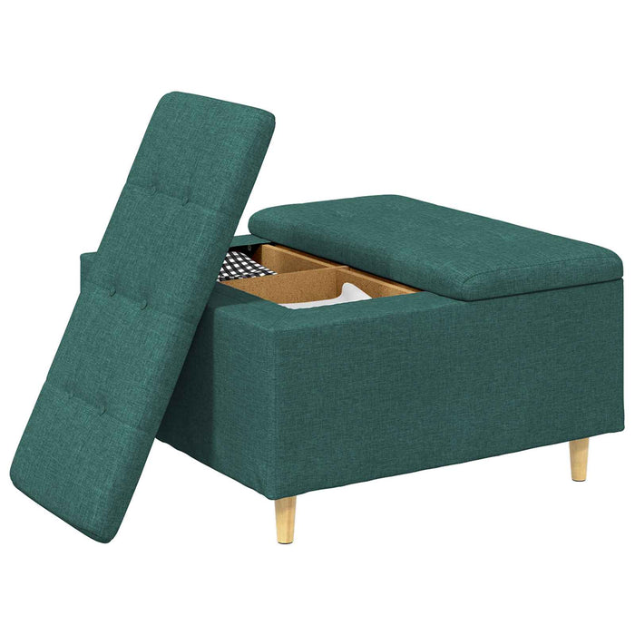 Scaun cu buton cu pernă Verde închis 80 x 80 x 45 cm țesătură - WALTI WALTI