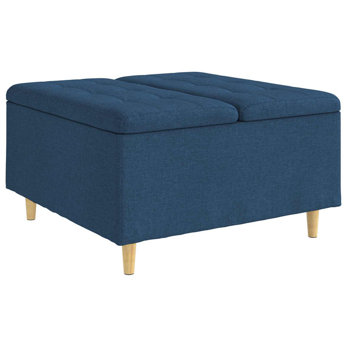 Scaun cu buton cu pernă albastru 80 x 80 x 45 cm țesătură - WALTI WALTI