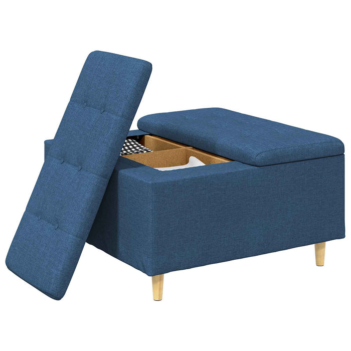 Scaun cu buton cu pernă albastru 80 x 80 x 45 cm țesătură - WALTI WALTI