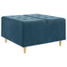 Scaun cu buton cu pernă albastru 80 x 80 x 45 cm Catifea - WALTI WALTI
