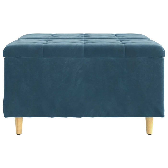 Scaun cu buton cu pernă albastru 80 x 80 x 45 cm Catifea - WALTI WALTI