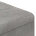 Scaun cu buton cu pernă Gri deschis 80 x 80 x 45 cm Catifea - WALTI WALTI