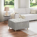Scaun cu buton cu pernă Gri deschis 80 x 80 x 45 cm Catifea - WALTI WALTI