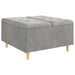 Scaun cu buton cu pernă Gri deschis 80 x 80 x 45 cm Catifea - WALTI WALTI