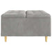Scaun cu buton cu pernă Gri deschis 80 x 80 x 45 cm Catifea - WALTI WALTI