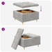 Scaun cu buton cu pernă Gri deschis 80 x 80 x 45 cm Catifea - WALTI WALTI