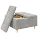 Scaun cu buton cu pernă Gri deschis 80 x 80 x 45 cm Catifea - WALTI WALTI