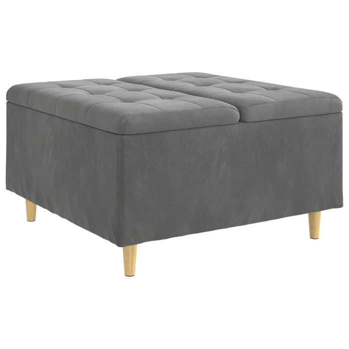 Scaun cu buton cu pernă Gri închis 80 x 80 x 45 cm Catifea - WALTI WALTI