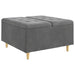 Scaun cu buton cu pernă Gri închis 80 x 80 x 45 cm Catifea - WALTI WALTI