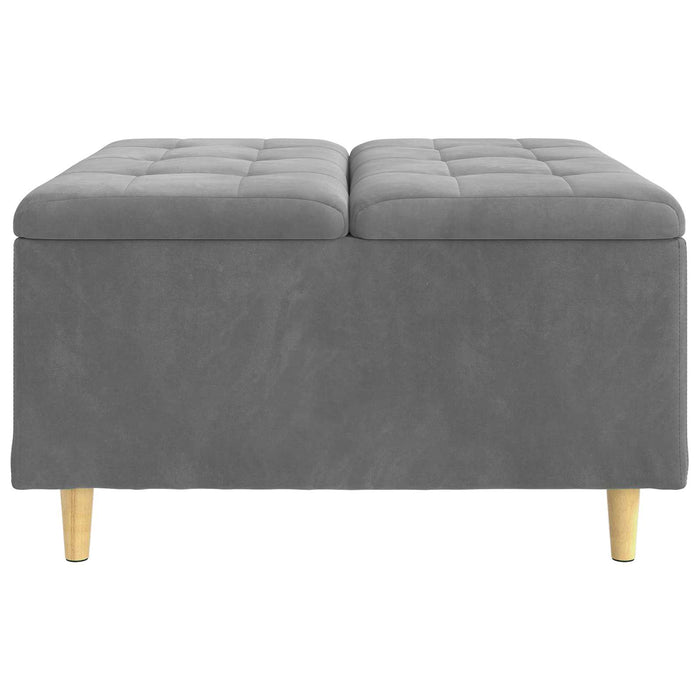 Scaun cu buton cu pernă Gri închis 80 x 80 x 45 cm Catifea - WALTI WALTI