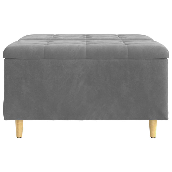 Scaun cu buton cu pernă Gri închis 80 x 80 x 45 cm Catifea - WALTI WALTI