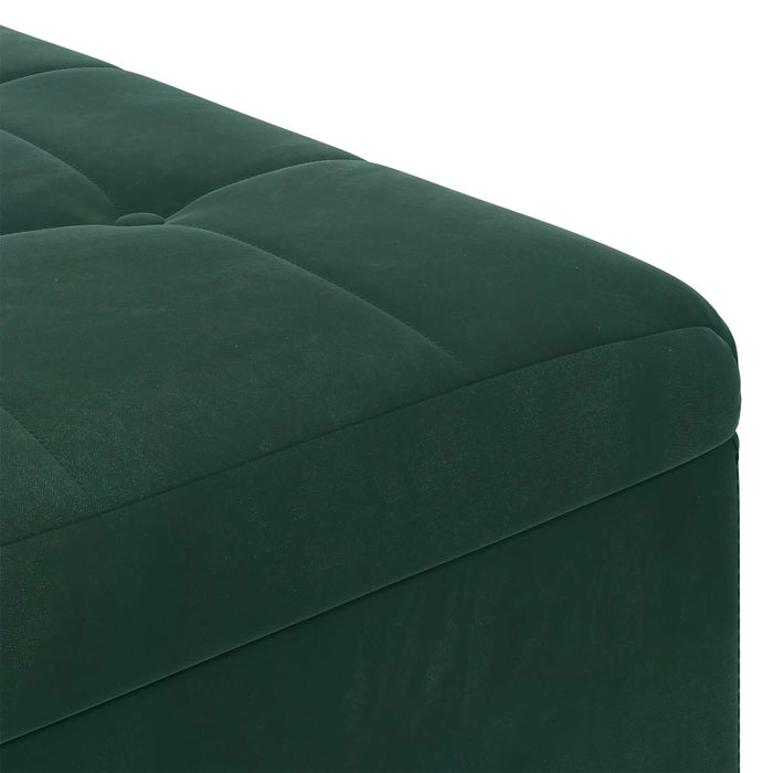 Scaun cu buton cu pernă Verde închis 80 x 80 x 45 cm Catifea - WALTI WALTI