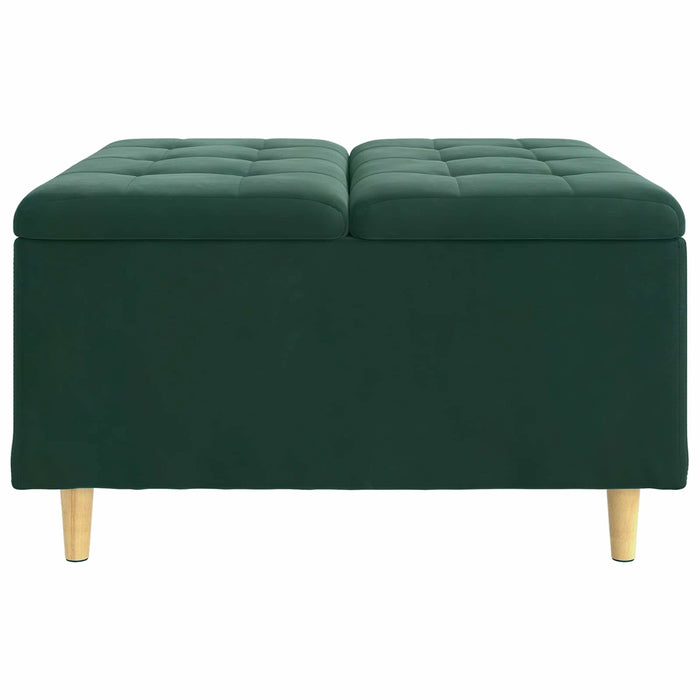 Scaun cu buton cu pernă Verde închis 80 x 80 x 45 cm Catifea - WALTI WALTI