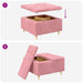 Scaun cu buton cu pernă Roz 80 x 80 x 45 cm Catifea - WALTI WALTI