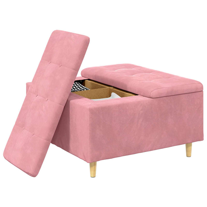 Scaun cu buton cu pernă Roz 80 x 80 x 45 cm Catifea - WALTI WALTI