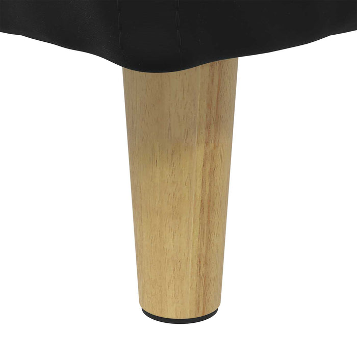 Scaun cu buton cu pernă Negru 80 x 80 x 45 cm Catifea - WALTI WALTI