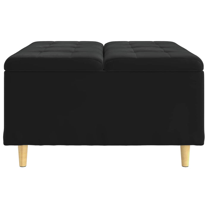 Scaun cu buton cu pernă Negru 80 x 80 x 45 cm Catifea - WALTI WALTI