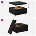 Scaun cu buton cu pernă Negru 80 x 80 x 45 cm Catifea - WALTI WALTI