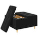 Scaun cu buton cu pernă Negru 80 x 80 x 45 cm Catifea - WALTI WALTI