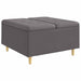 Scaun cu buton cu pernă Gri 80 x 80 x 45 cm Piele artificială - WALTI WALTI