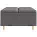 Scaun cu buton cu pernă Gri 80 x 80 x 45 cm Piele artificială - WALTI WALTI