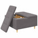Scaun cu buton cu pernă Gri 80 x 80 x 45 cm Piele artificială - WALTI WALTI