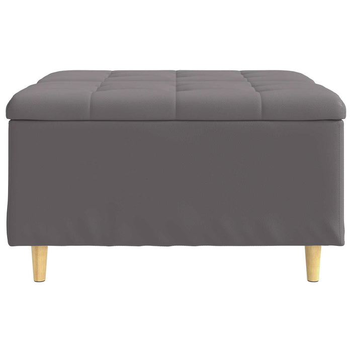 Scaun cu buton cu pernă Gri 80 x 80 x 45 cm Piele artificială - WALTI WALTI