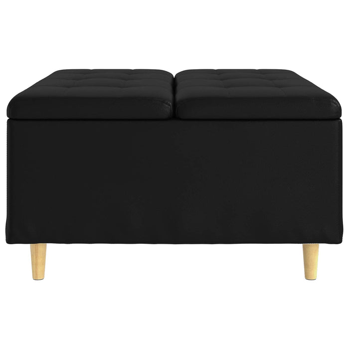 Scaun cu buton cu pernă Negru 80 x 80 x 45 cm Piele artificială - WALTI WALTI