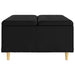 Scaun cu buton cu pernă Negru 80 x 80 x 45 cm Piele artificială - WALTI WALTI