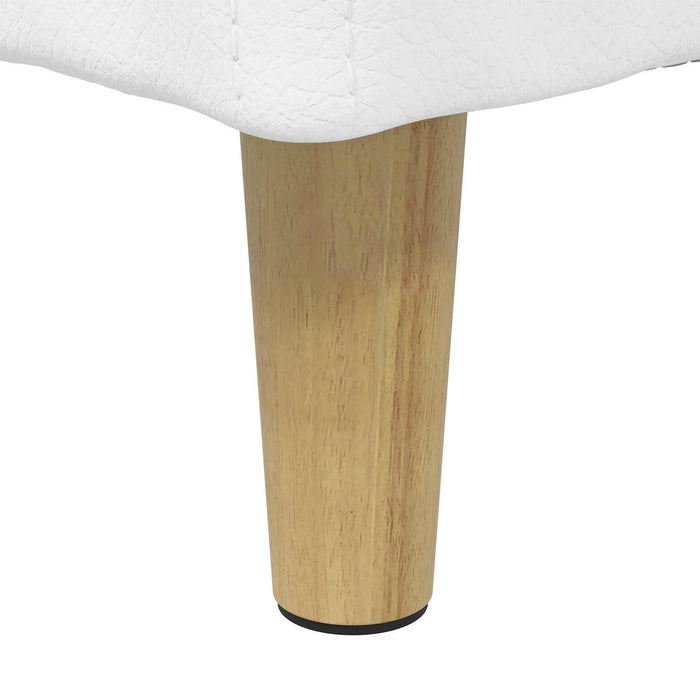 Scaun cu buton cu pernă Alb 80 x 80 x 45 cm Piele artificială - WALTI WALTI