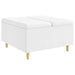 Scaun cu buton cu pernă Alb 80 x 80 x 45 cm Piele artificială - WALTI WALTI