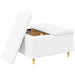 Scaun cu buton cu pernă Alb 80 x 80 x 45 cm Piele artificială - WALTI WALTI