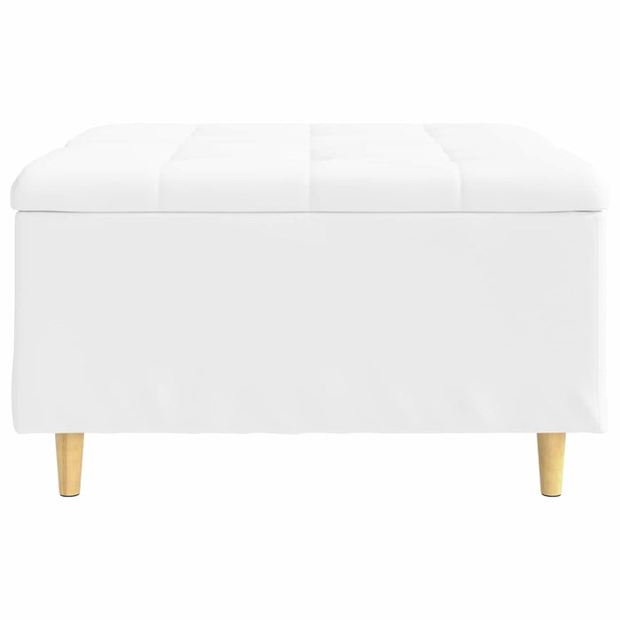 Scaun cu buton cu pernă Alb 80 x 80 x 45 cm Piele artificială - WALTI WALTI