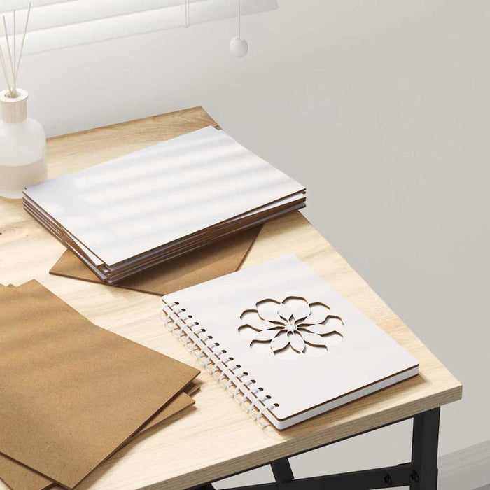 Panouri de decor 12 pcs Alb 15 x 21 x 0.27 cm Lemn compozit - WALTI WALTI